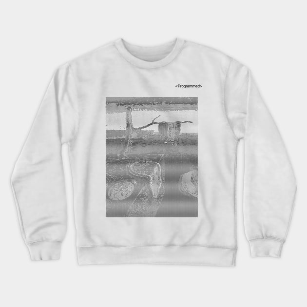 Dali Persistence of Memory ASCII Crewneck Sweatshirt by Programmed